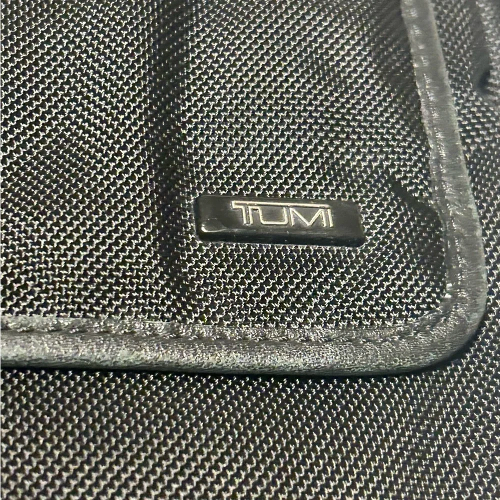 TUMI Black Nylon/Leather Messenger Bag for Men